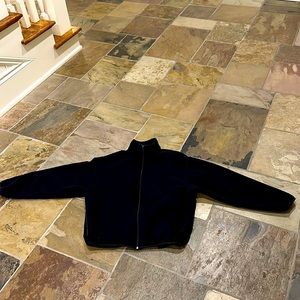 SPEEDO MENS BLACK FLEECE ZIP UP JACKET WITH SIDE POCKETS AND LOGO